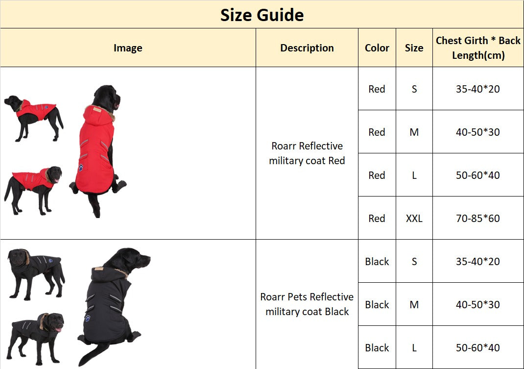 Roarr Reflective Military Coat