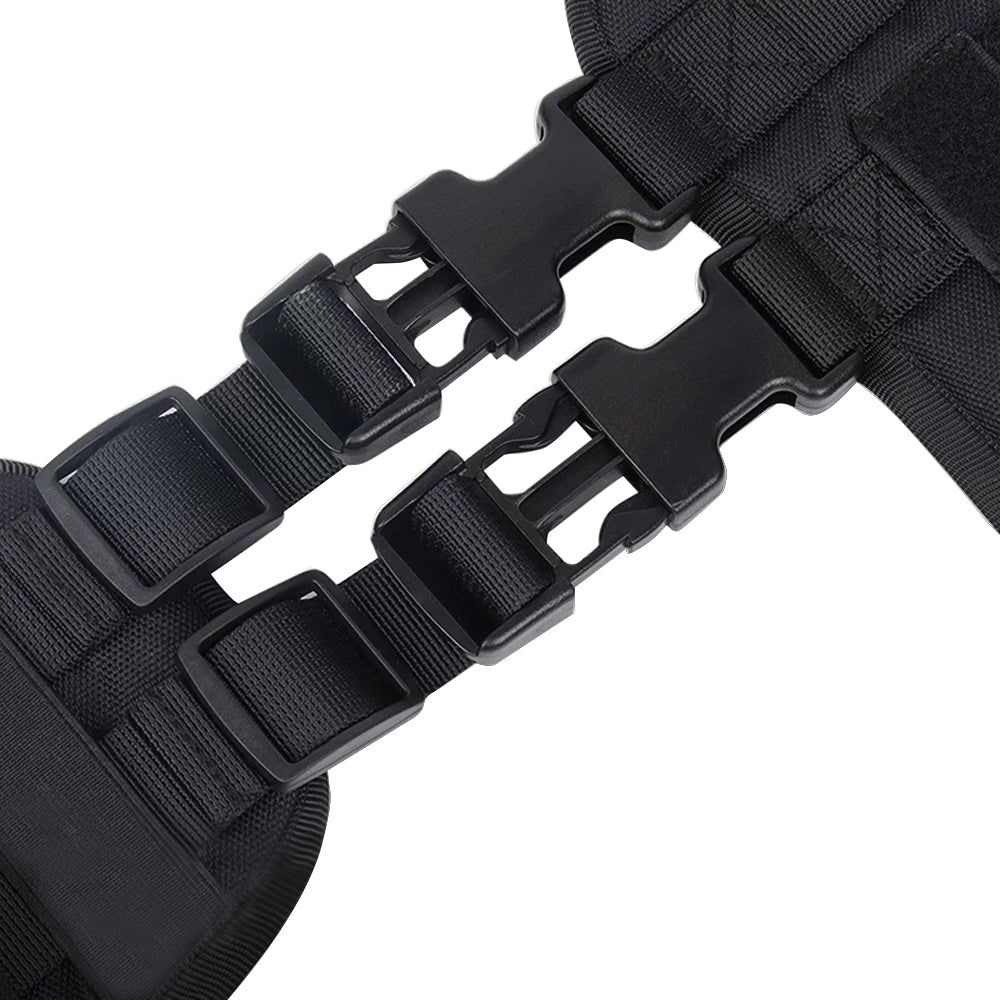 Roarr Heavy Duty Tactical Vest Harness for Dogs, Double Buckles, Bottle Holder On Top.