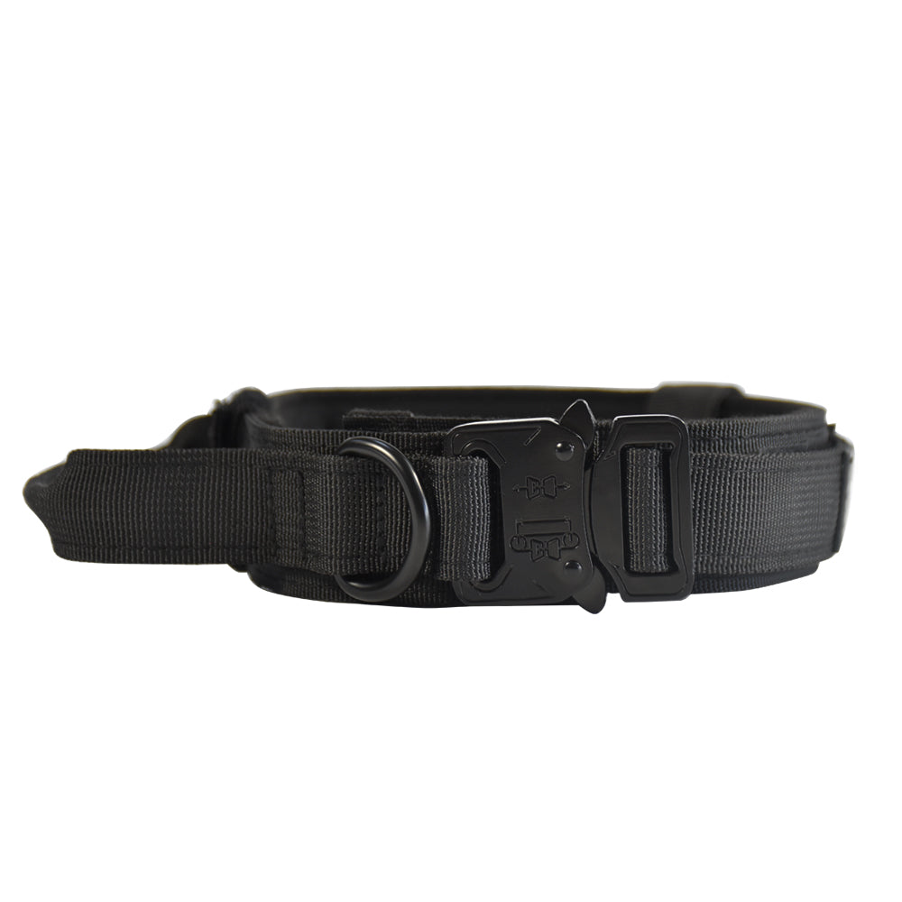 Roarr Heavy Duty Dog Collar and Leash Set – Durable Nylon Collar with Control Handle, Anti-Pull Retractable Leash, and Zinc Alloy Buckles for Medium to Large Dogs