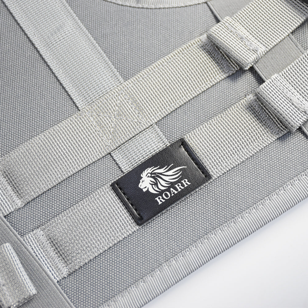 Roarr Heavy Duty Tactical Vest Harness for Dogs, Double Buckles, Bottle Holder On Top.