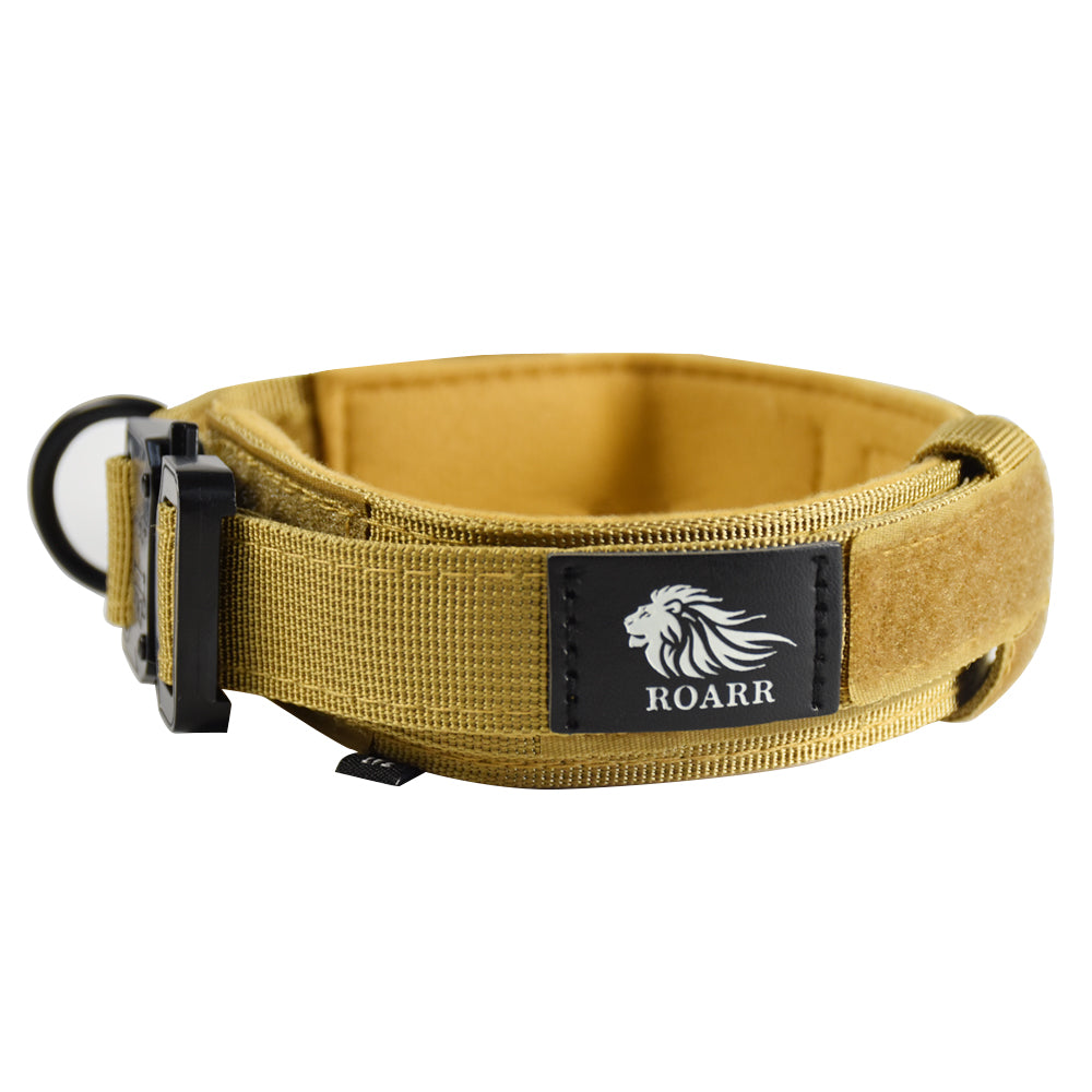 Roarr Heavy Duty Dog Collar and Leash Set – Durable Nylon Collar with Control Handle, Anti-Pull Retractable Leash, and Zinc Alloy Buckles for Medium to Large Dogs