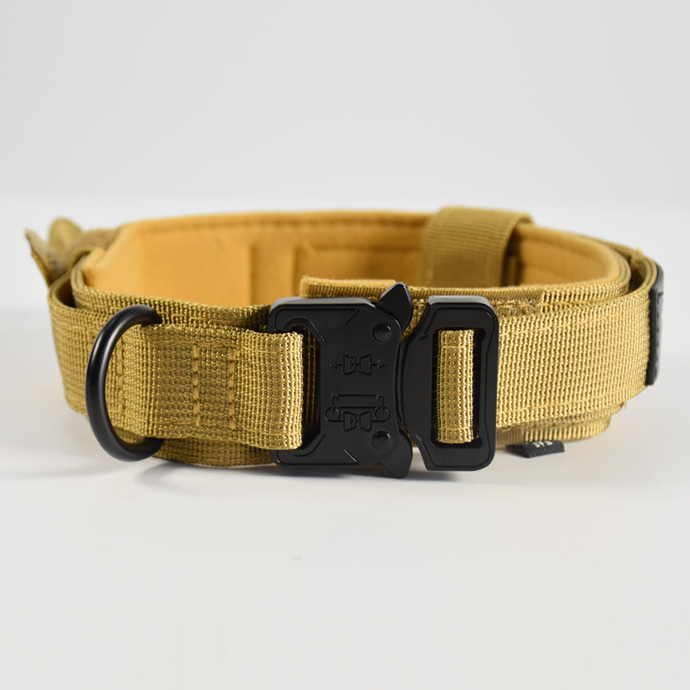 Roarr Heavy Duty Dog Collar and Leash Set – Durable Nylon Collar with Control Handle, Anti-Pull Retractable Leash, and Zinc Alloy Buckles for Medium to Large Dogs