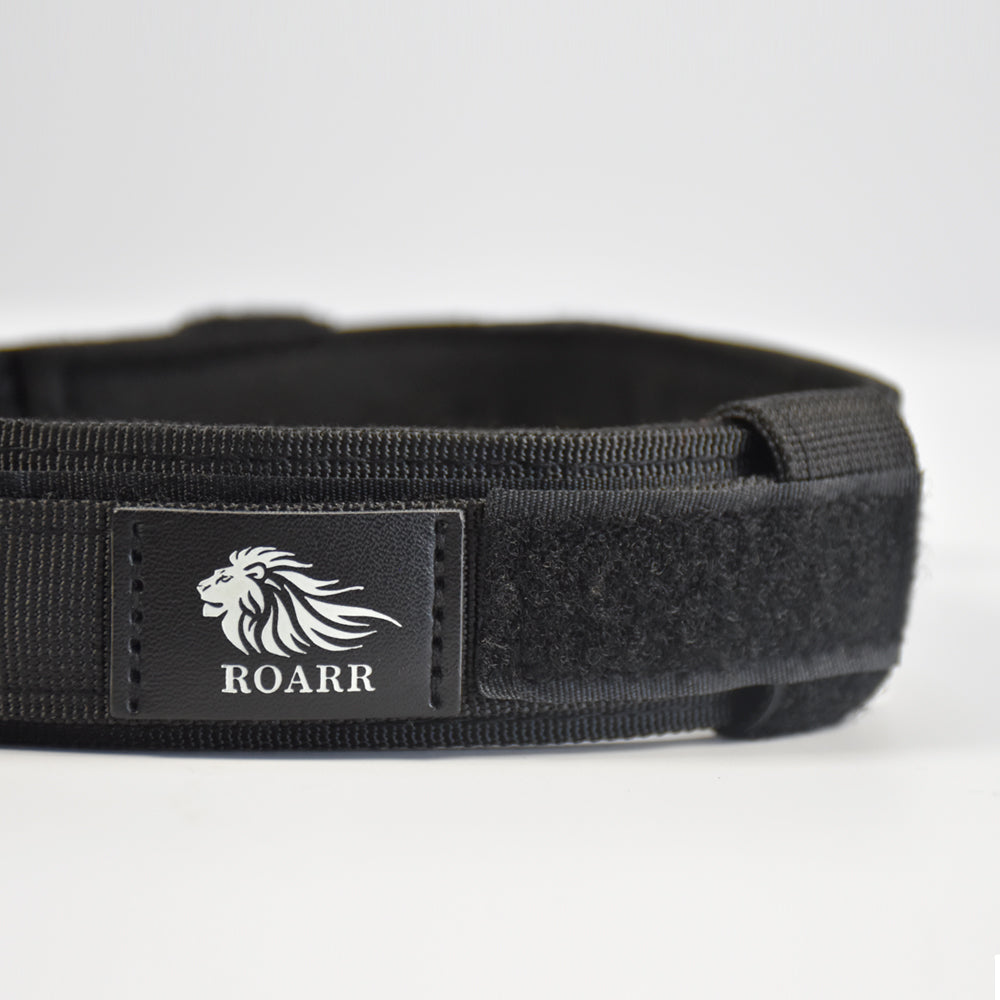 Roarr Heavy Duty Dog Collar and Leash Set – Durable Nylon Collar with Control Handle, Anti-Pull Retractable Leash, and Zinc Alloy Buckles for Medium to Large Dogs