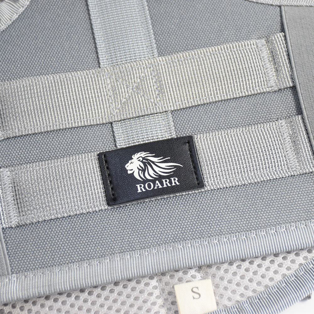 Roarr Heavy Duty Tactical Vest Harness for Dogs, Double Buckles, Bottle Holder On Top.