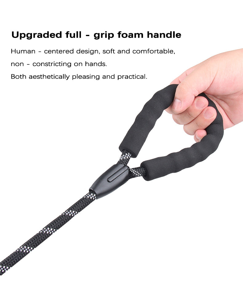 Roarr Heavy Duty Dog Leash – Strong Foam Grip Handle, Reflective Design