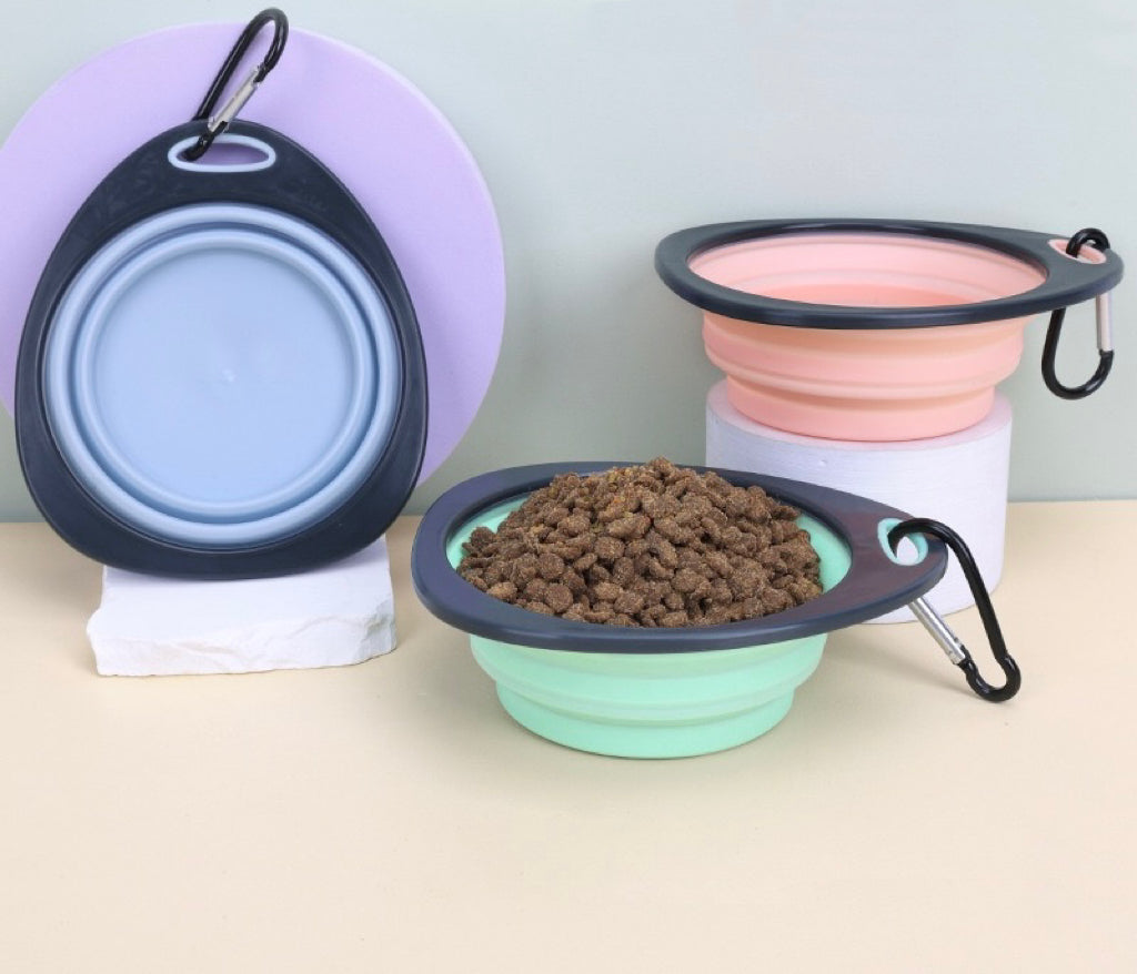 Roarr Collapsible Pet Silicone Dog Food Water Bowl, Foldable Pet Bowl