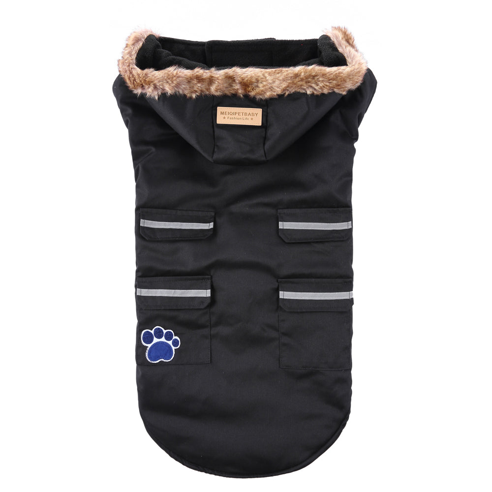 Roarr American-style casual trench coat with reflective trim