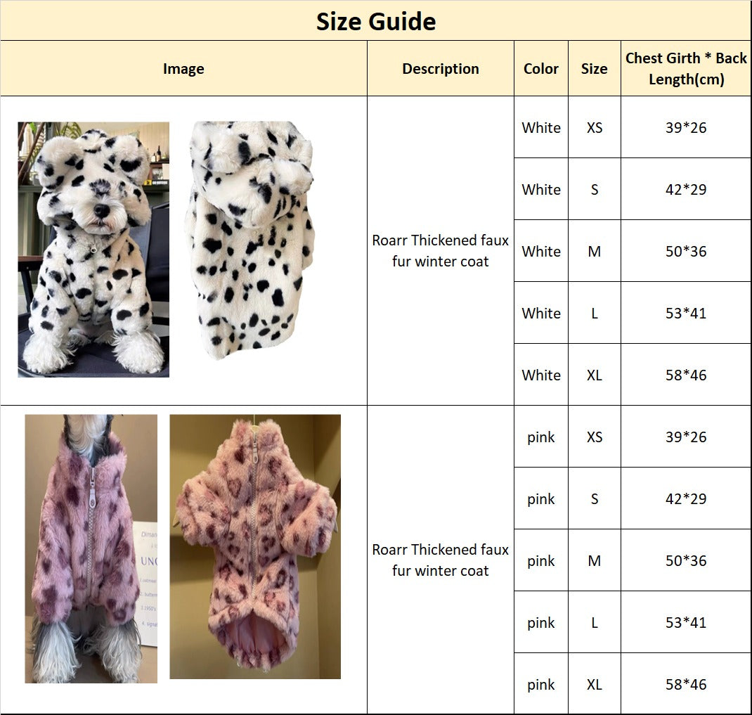 Roarr Thickened Faux Fur Winter Coat